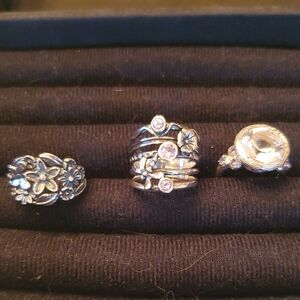 OR PAZ Israel PZ Sterling Silver Rings - Lot Of 3 Size 8